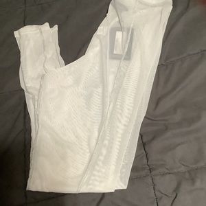 Sheer white leggings